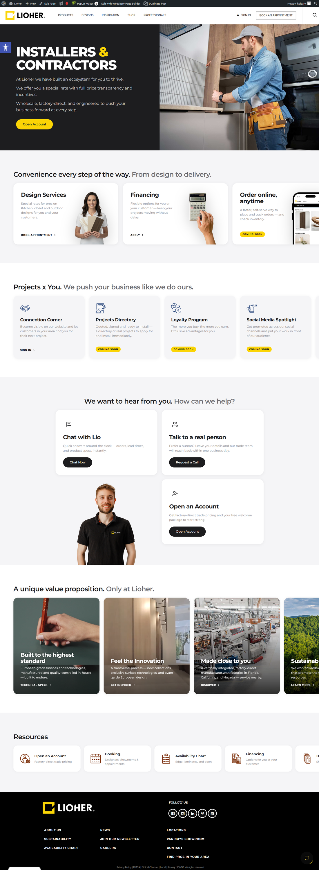 Lioher installers page