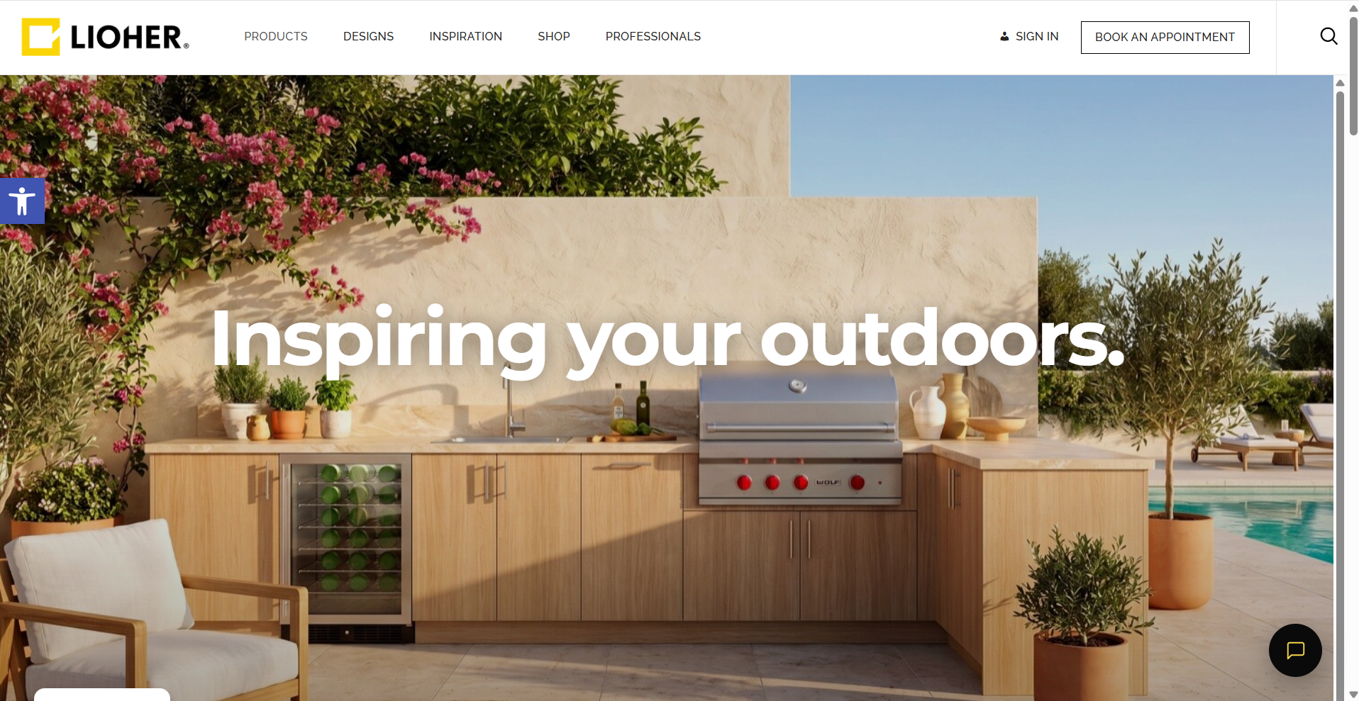 Lioher.com Outdoor Kitchen page